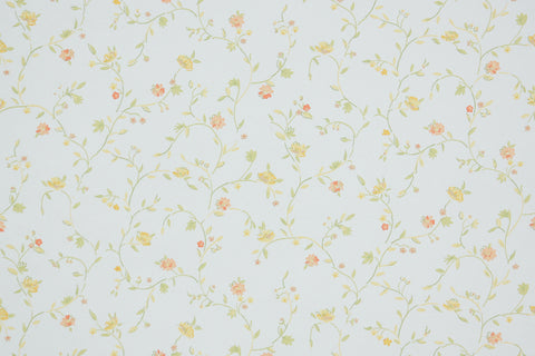 1970s Floral Vintage Wallpaper