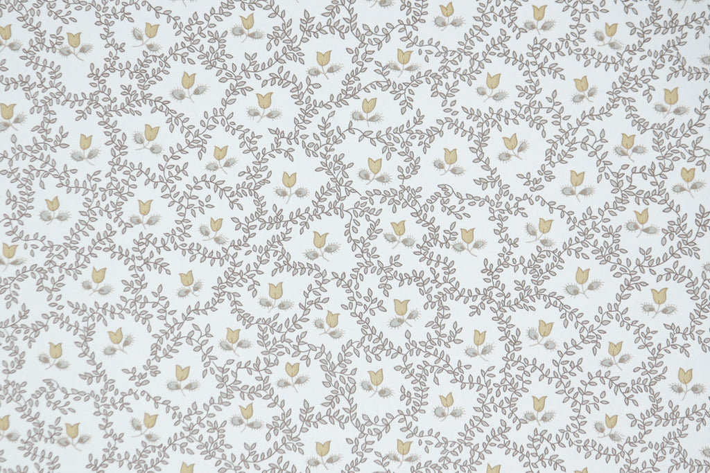 1980s Floral Vintage Wallpaper