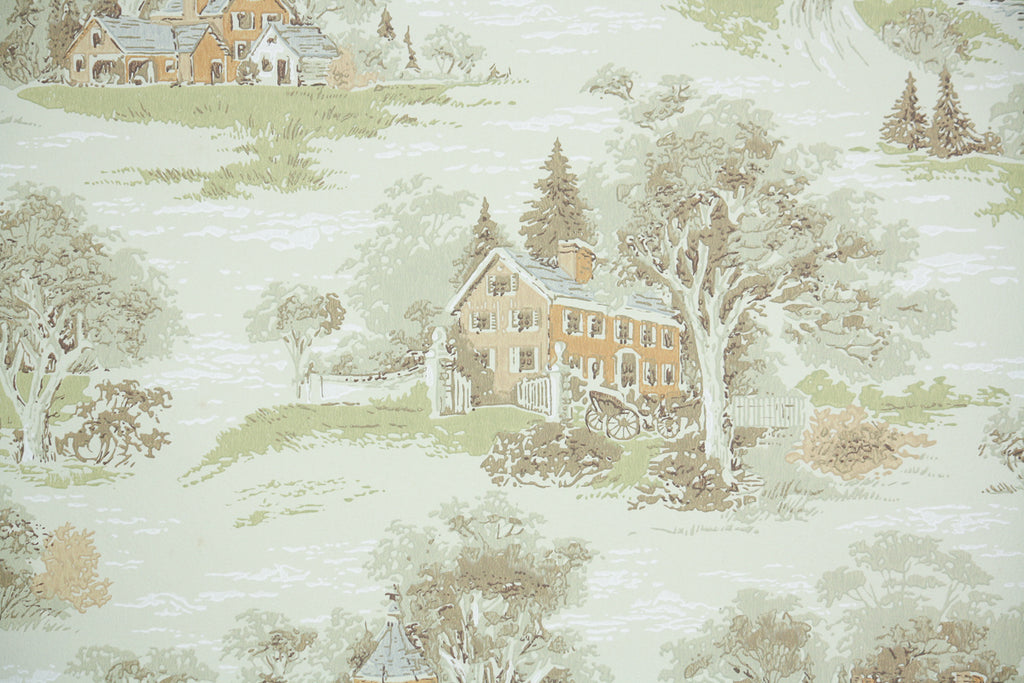1960s Scenic Vintage Wallpaper