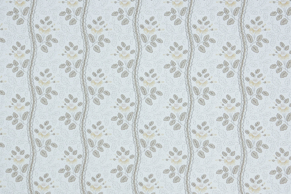 1980s Floral Sripe Vintage Wallpaper