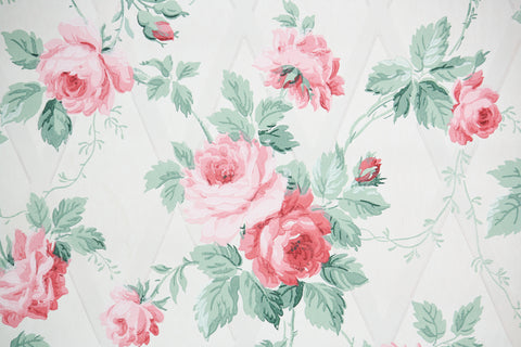1950s Floral Vintage Wallpaper
