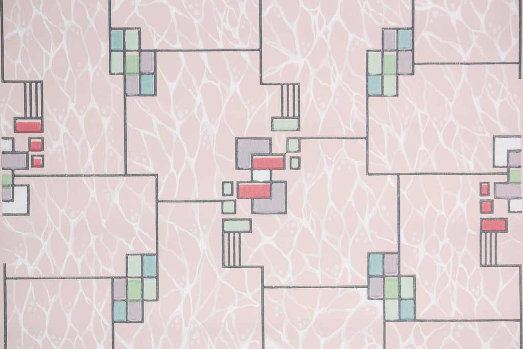 1950s Geometric Vintage Wallpaper