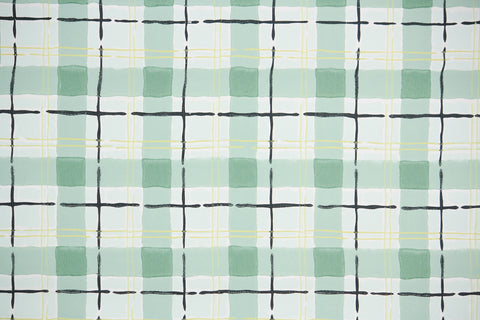 1950s Plaid Vintage Wallpaper