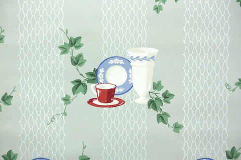 1940s Kitchen Vintage Wallpaper