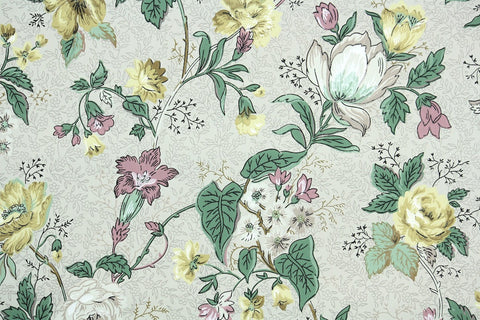 1950s Floral Vintage Wallpaper
