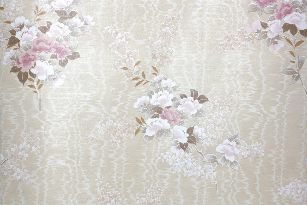1980s Floral Vintage Wallpaper