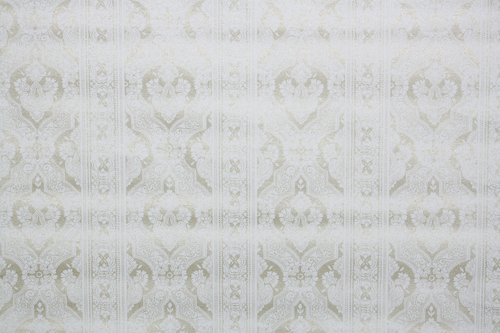 1970s Vinyl Damask Vintage Wallpaper