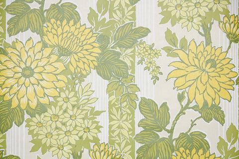 1970s Floral Vintage Wallpaper