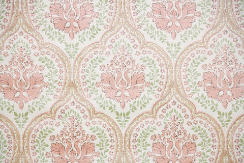 1970s Damask Vintage Wallpaper