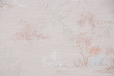 1950s Botanical Vintage Wallpaper