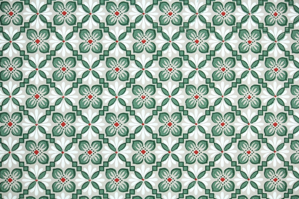 1940s Geometric Vintage Wallpaper