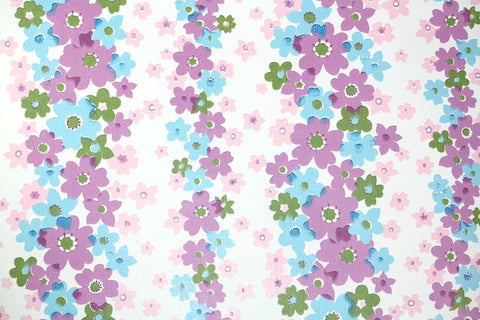 1970s Floral Vintage Wallpaper