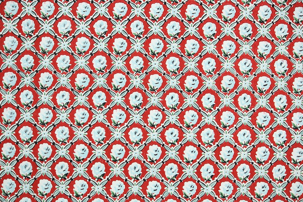 1950s Floral Vintage Wallpaper