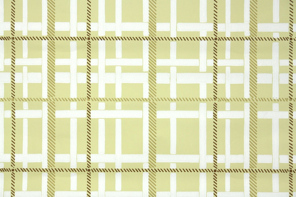 1950s Plaid Vintage Wallpaper