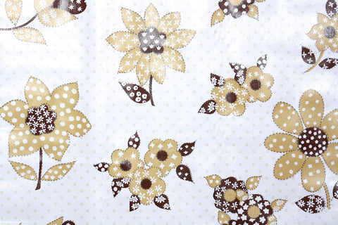 1970s Floral Vinyl Vintage Wallpaper