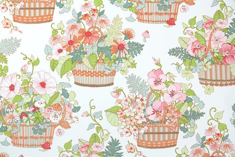 1970s Floral Vintage Wallpaper