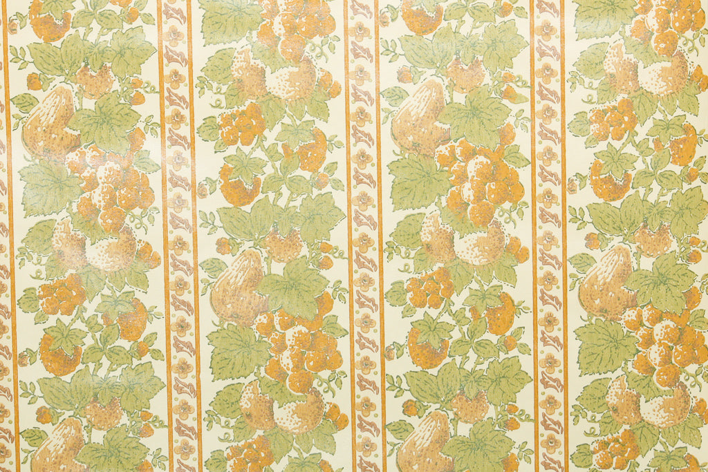 1970s Kitchen Stripe Vintage Wallpaper