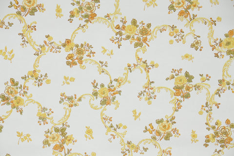 1970s Floral Vintage Wallpaper