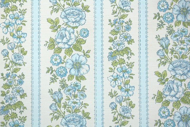 1970s Floral Vintage Wallpaper