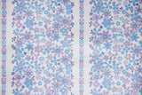 1970s Floral Stripe Vintage Wallpaper