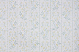 1980s Floral Stripe Vintage Wallpaper