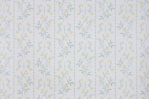1980s Floral Stripe Vintage Wallpaper