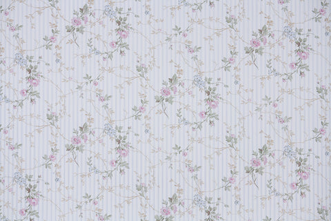 1980s Floral Vintage Wallpaper