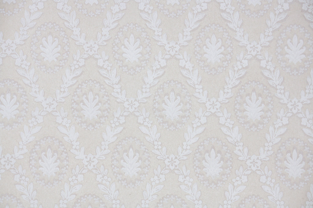 1960s Damask Vintage Wallpaper