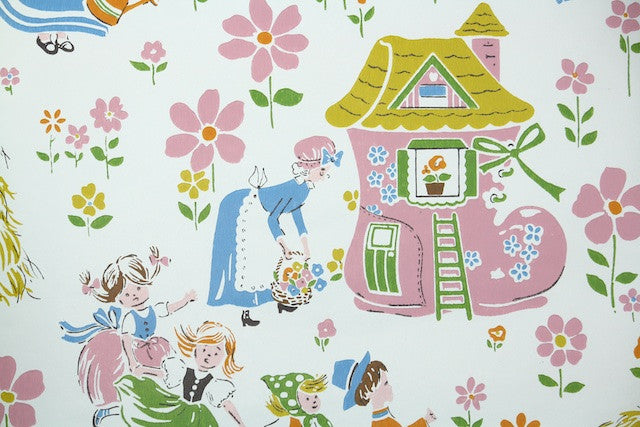 1970s Childrens Vintage Wallpaper