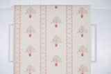 1980s Botanical Stripe Vintage Wallpaper