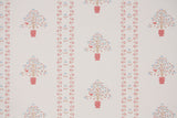 1980s Botanical Stripe Vintage Wallpaper