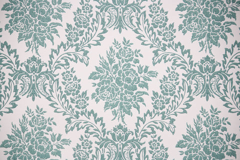 1950s Floral Damask Vintage Wallpaper