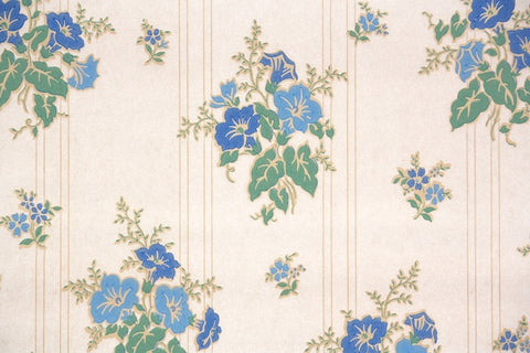 1940s Floral Vintage Wallpaper