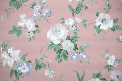 1940s Floral Vintage Wallpaper