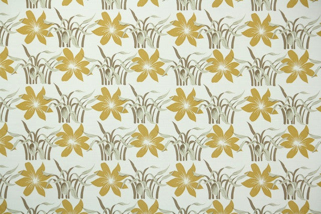 1970s Floral Vinyl Vintage Wallpaper