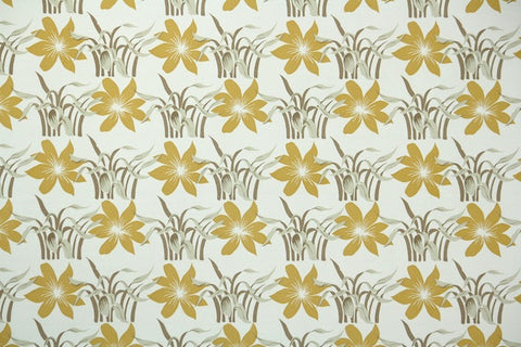 1970s Floral Vinyl Vintage Wallpaper