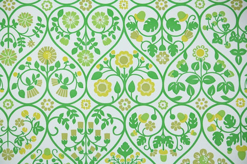 1970s Floral Vintage Wallpaper