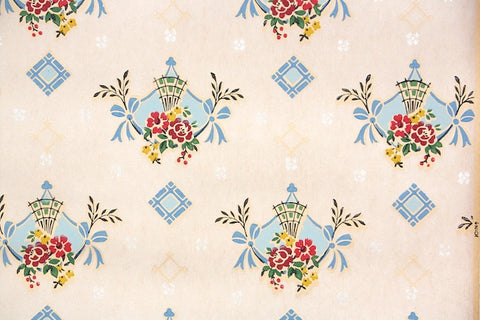 1920s Floral Vintage Wallpaper