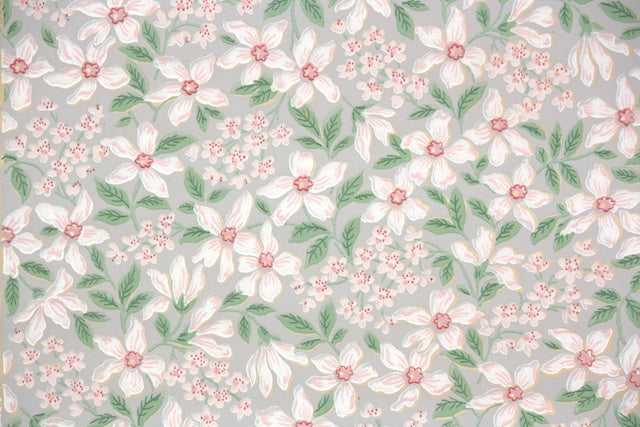 1930s Floral Vintage Wallpaper