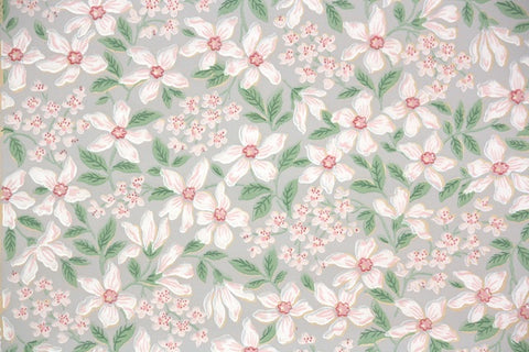 1930s Floral Vintage Wallpaper