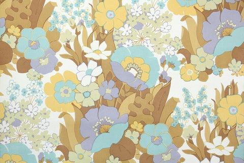 1970s Floral Vintage Wallpaper
