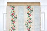 1940s Floral Stripe Vintage Wallpaper