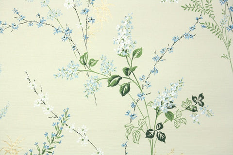 1950s Floral Vintage Wallpaper