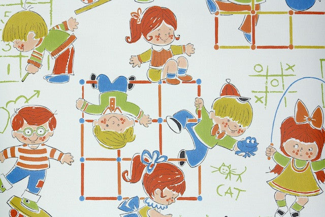 1970s Childrens Vintage Wallpaper