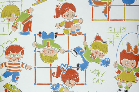 1970s Childrens Vintage Wallpaper