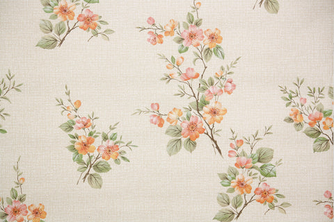 1970s Floral Vintage Wallpaper