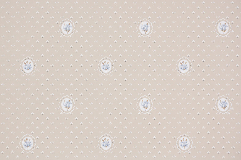 1980s Floral Vintage Wallpaper