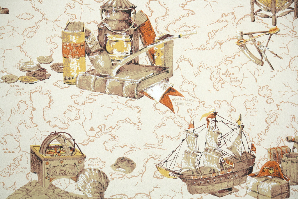 1960s Novelty Vintage Wallpaper