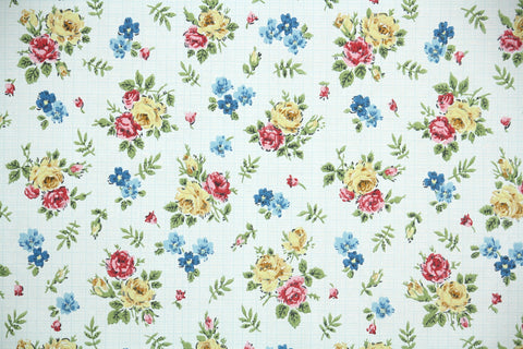 1960s Floral Vintage Wallpaper