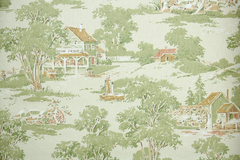 1960s Scenic Vintage Wallpaper